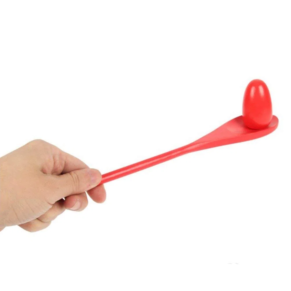 12 Pcs Egg Cucchiaio Set di Gioco,Egg and Spoon Relay Race Cucchiaio Uovo Giocattolo per Bambini