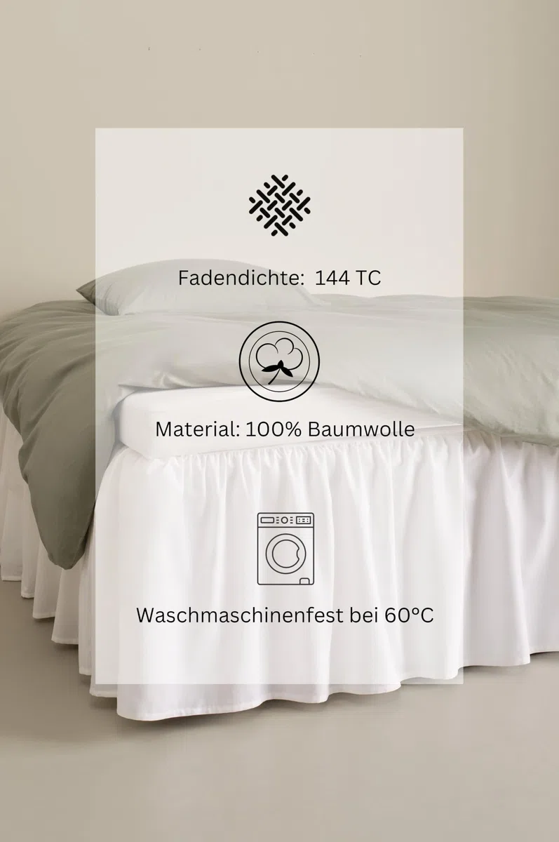 Zack - Copridivano per letto, 45 cm, qualità biologica