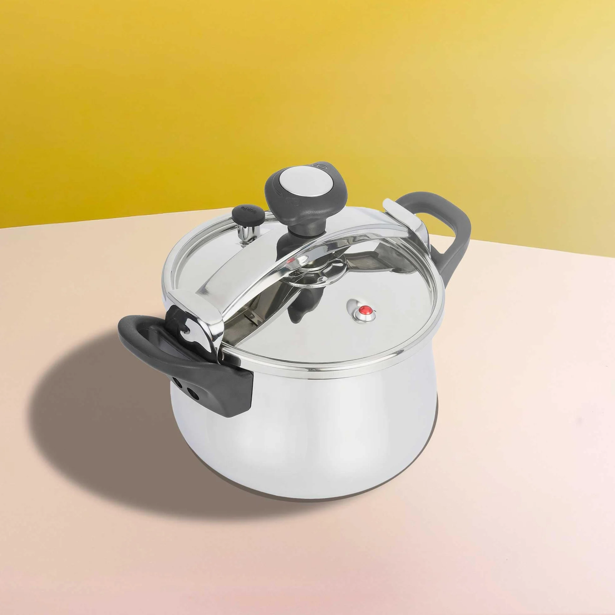 JATA HOGAR OPC12 - Pentola a pressione 12 litri in acciaio inossidabile | Modello OPC12 | Adatta per induzione, gas, elettrico e vetroceramica | 3 sistemi di sicurezza | Chiusura progressiva con