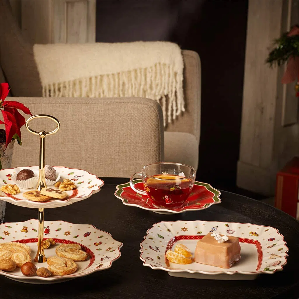 Villeroy & Boch Toy's Delight Piatto da Pane, Quadrato, Porcellana, Bianco/Multicolore, 17x17x0.1 cm