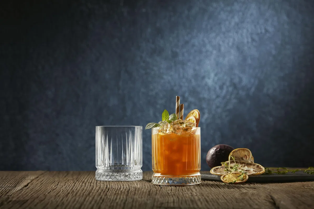 PASABAHCE 5891636 Confezione 4 Bicchieri Whisky Elysia in Vetro, Cl 35.5, Glass