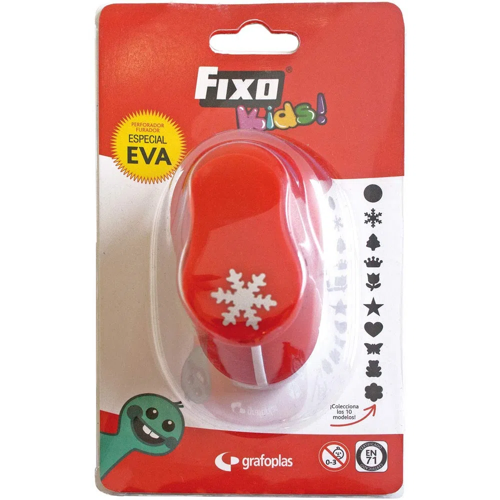 Fixo Kids 64551 - Perforatrice speciale in gomma EVA a forma di fiocco di neve, 3,8 cm.