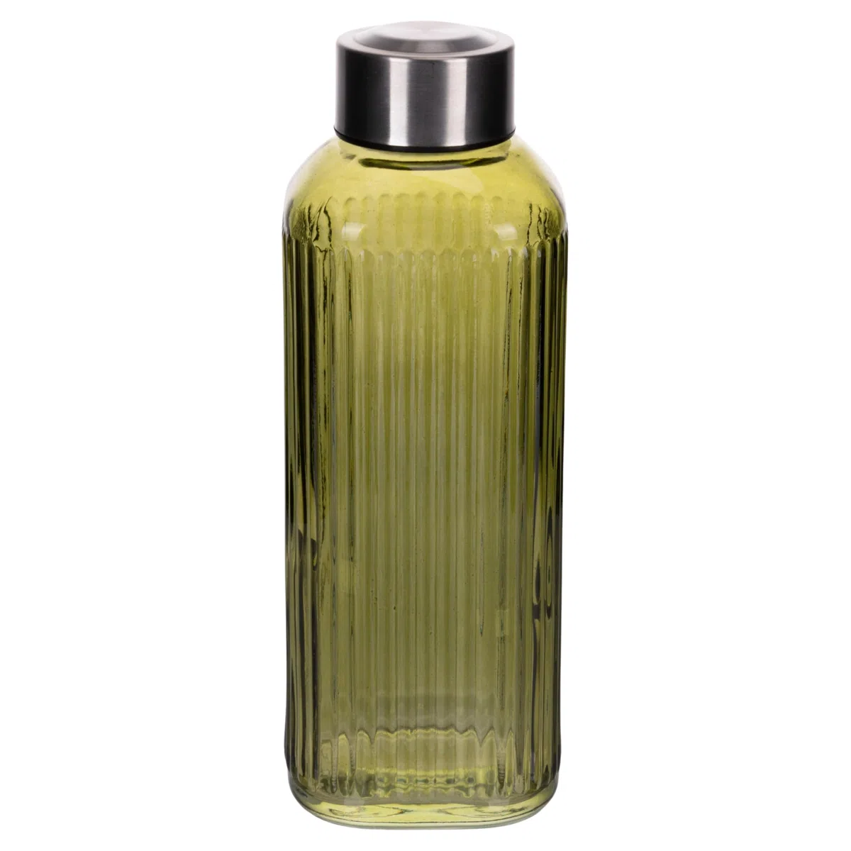 Set 3 Bottiglia acqua 1l in vetro, tappo in plastica PP e acciaio inox, Cedro Pedro