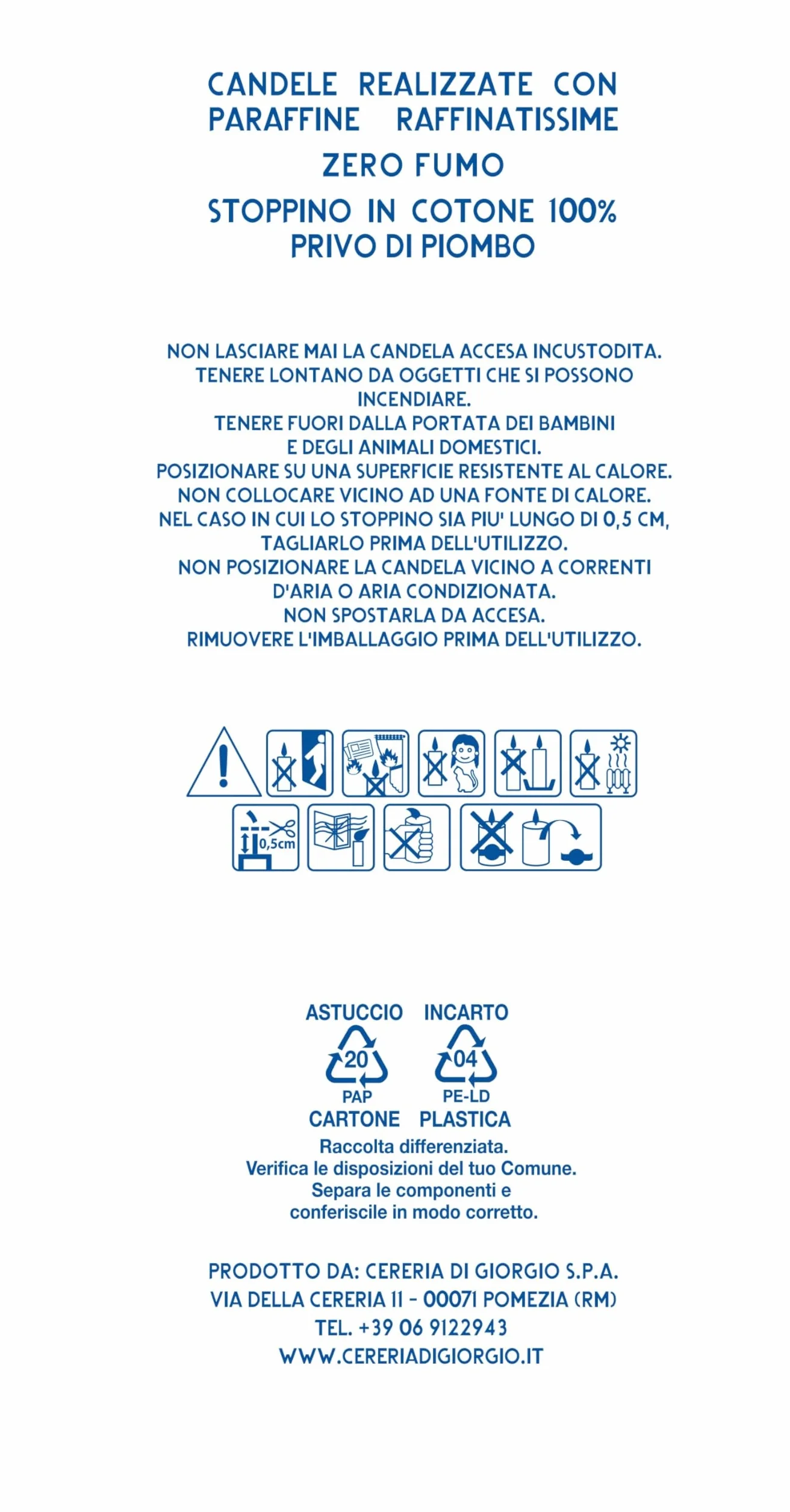 Risthò Candele Cero, Tortora, Diametro 5 cm, Altezza 12 cm, 9 pezzi