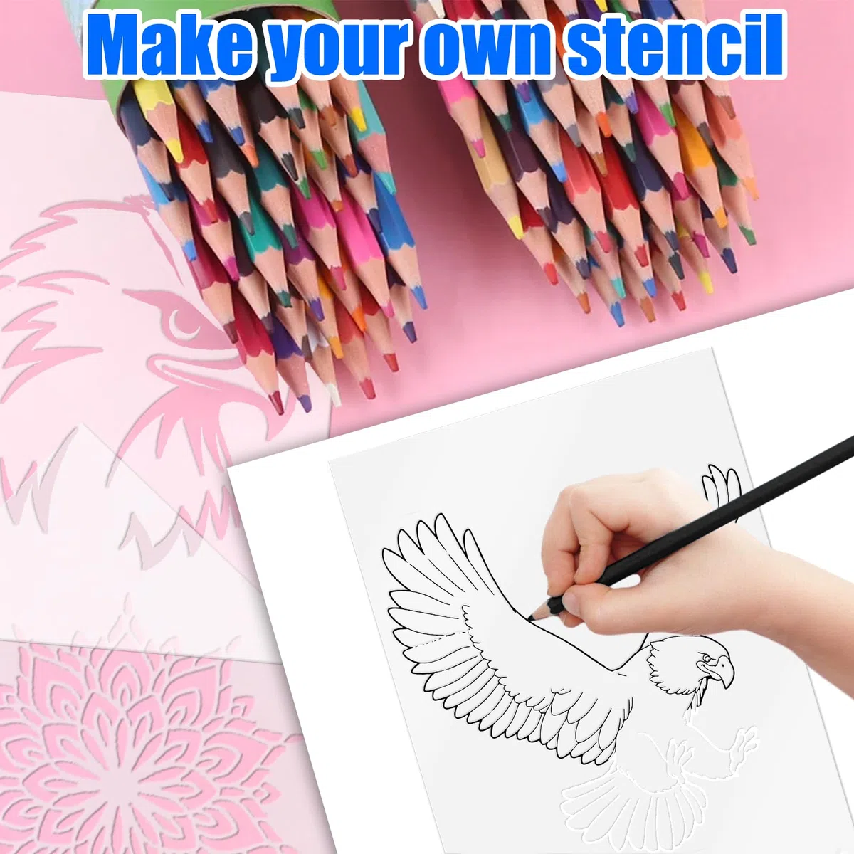 20 Pezzi Fogli Vuoti per Stencil in Mylar, Plastica e Acrilico Trasparente - Fogli Acetato A4 per Taglio DIY