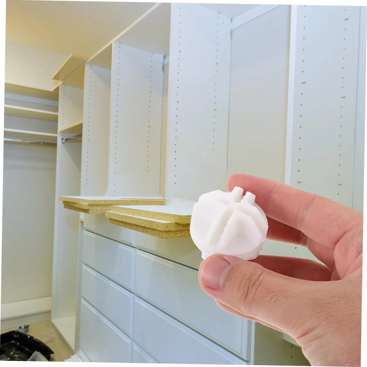 10pezzi Connettori Per Scaffali Griglia in Plastica Bianca Accessori Per Organizer Armadio Elementi Di Stoccaggio e Scaffali Per Scarpe in Casa Ufficio e Garage
