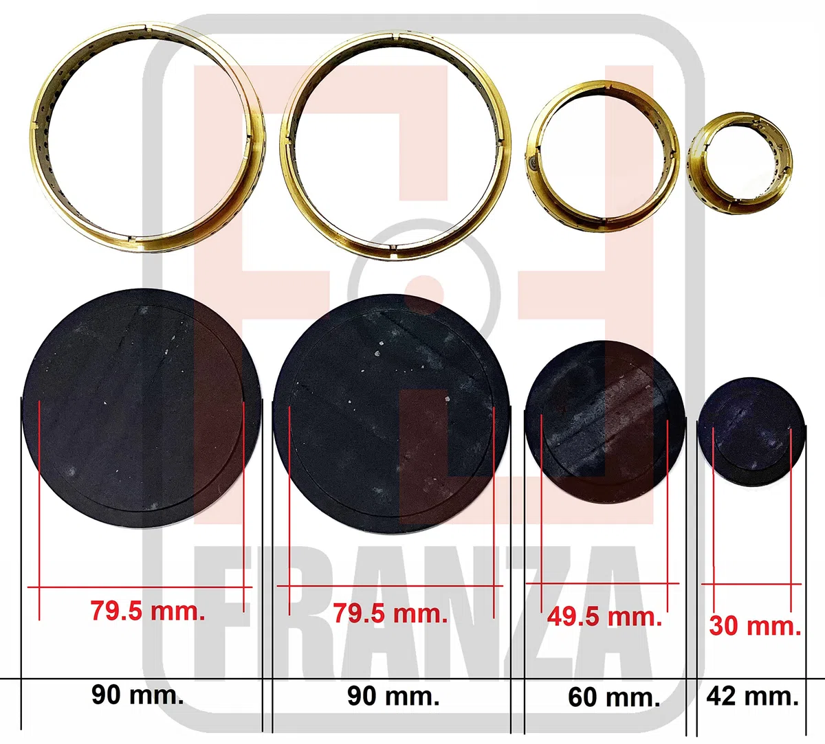 Lofra - Kit 4 bruciatori completi di anelli e piattelli spartifiamma per cucina piano cottura 4 fuochi - Made in Italy - LO02