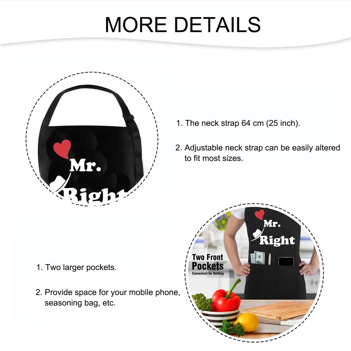 2 Pezzi Grembiuli da Cucina per Coppia, Grembiuli da Cuoco, Regalo di Nozze per Matrimonio, Fidanzamento, San Valentino, Natale, Anno Nuovo