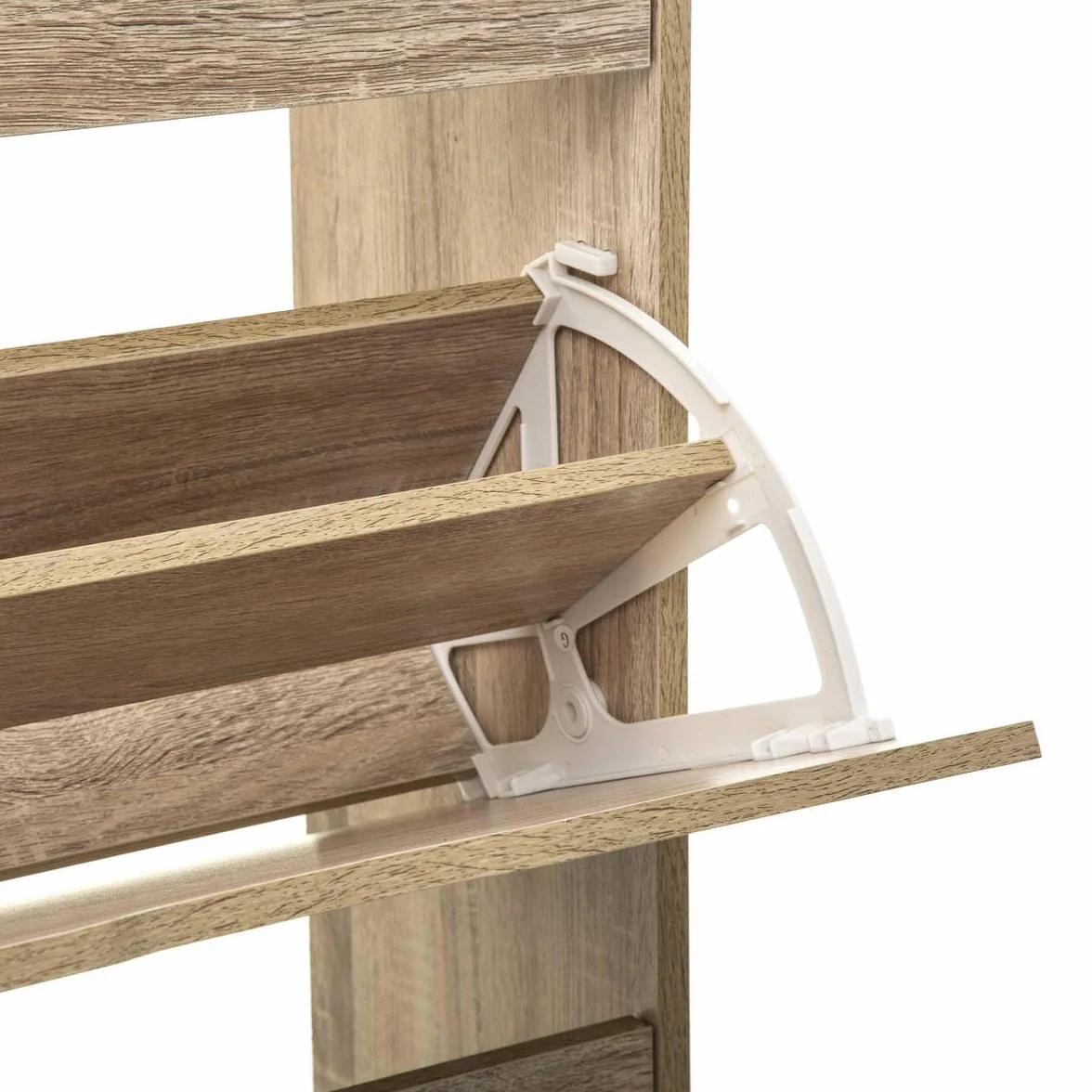 5five - scarpiera a 3 cassetti con effetto rovere naturale