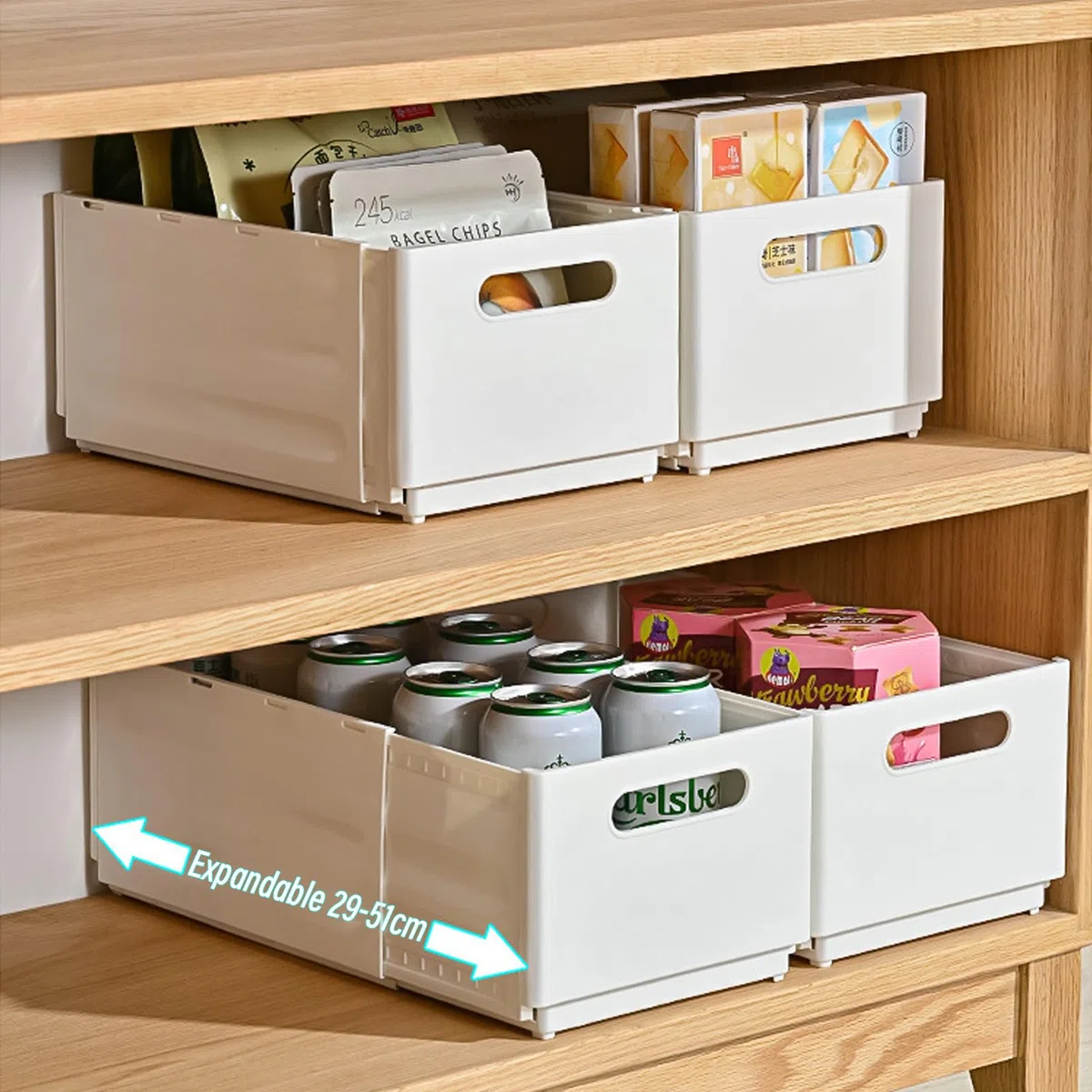 Set di 2 organizer estraibili per armadio, base stretta per scaffale da cucina per lavello, bagno e armadio a parete - scaffale multifunzionale salvaspazio