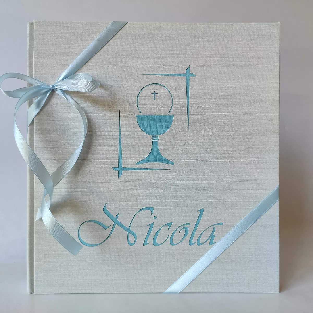 Album fotografico prima comunione cerimonia con nome e calice inciso personalizzabile a tua scelta regalo originale PRIMA COMUNIONE-CRESIMA