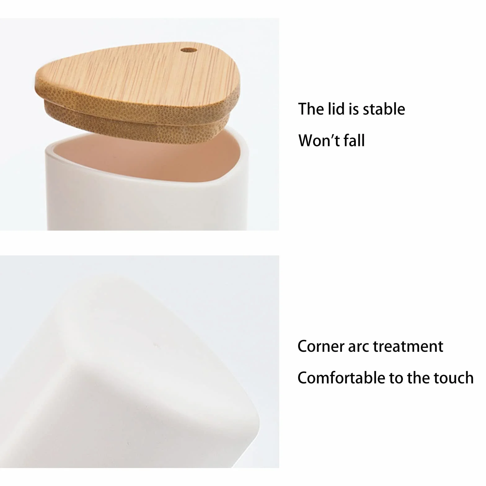 Distributore di Stuzzicadenti, 1 Pezzo Porta Stuzzicadenti in Legno Dispenser Stuzzicadenti Portatile con Coperchio in bambù, Decorazione per Cucina, Ristorante, Hotel (Bianco)