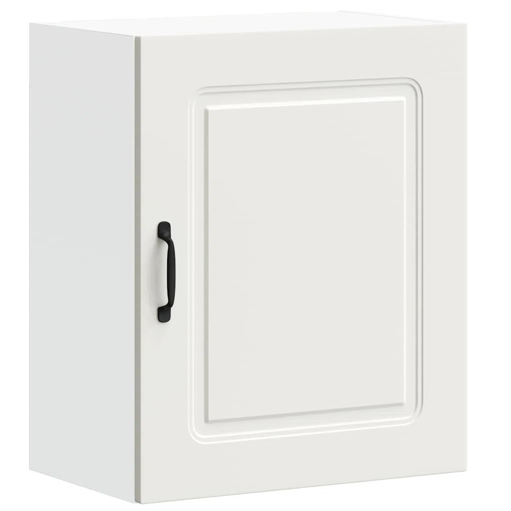 vidaXL Pensile da Cucina Kalmar Bianco in Legno Multistrato, pensile da Cucina, Armadio da Cucina a Parete, pensili con Ante, pensile Montato