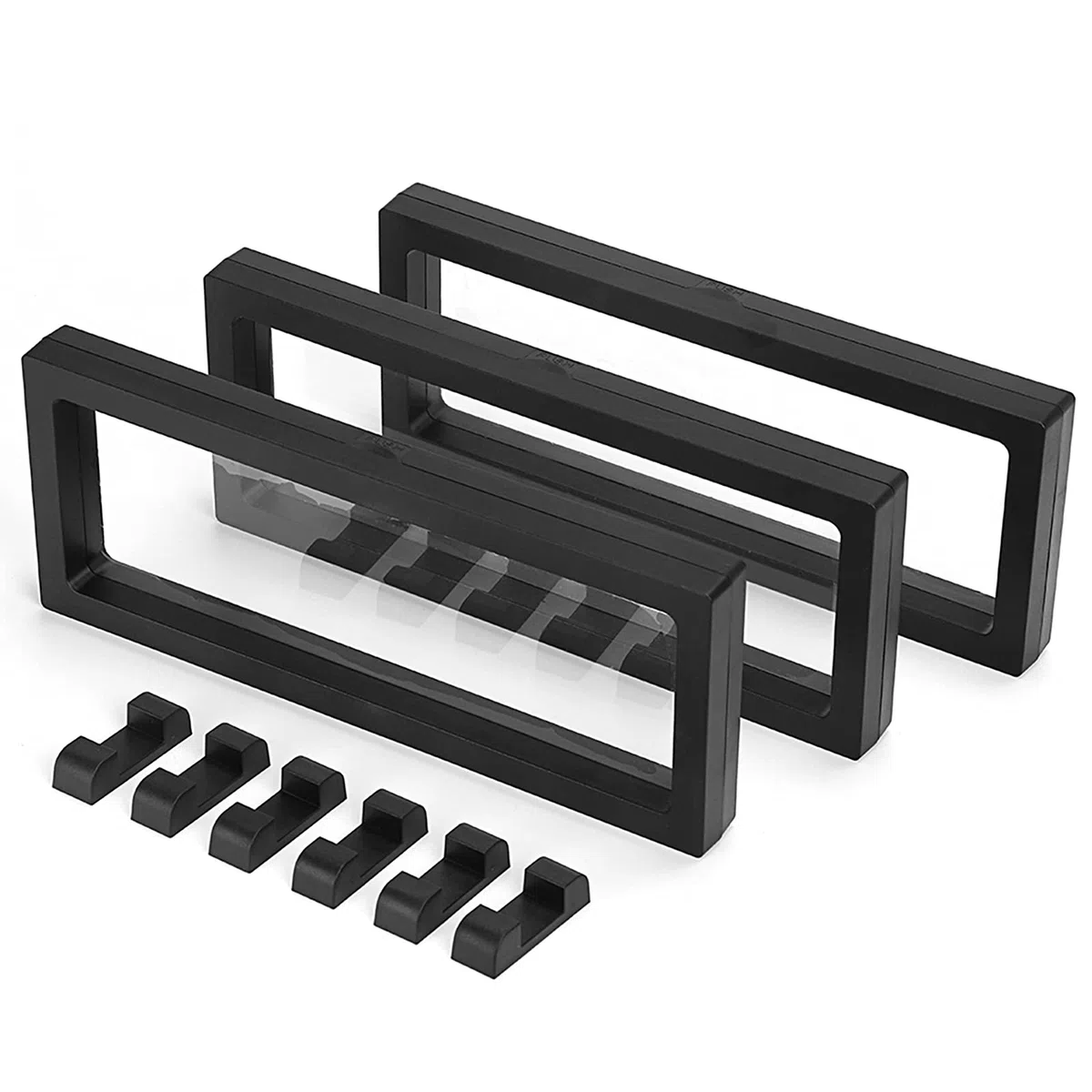 Skelang 3 Pcs Espositore 3D galleggiante, Espositore trasparente 3D, espositore galleggiante 3D, espositore galleggiante con portamonete, 23 x 9 x 1,9 cm