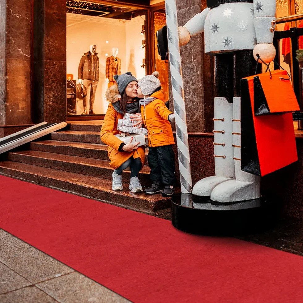 OLIVO.shop | PASSATOIA rossa tappeto nuziale matrimonio cerimonia eventi chiesa wedding, tappeto allestimenti per feste, tappeto passatoia per eventi su misura a metro H 1 mt ROPAS