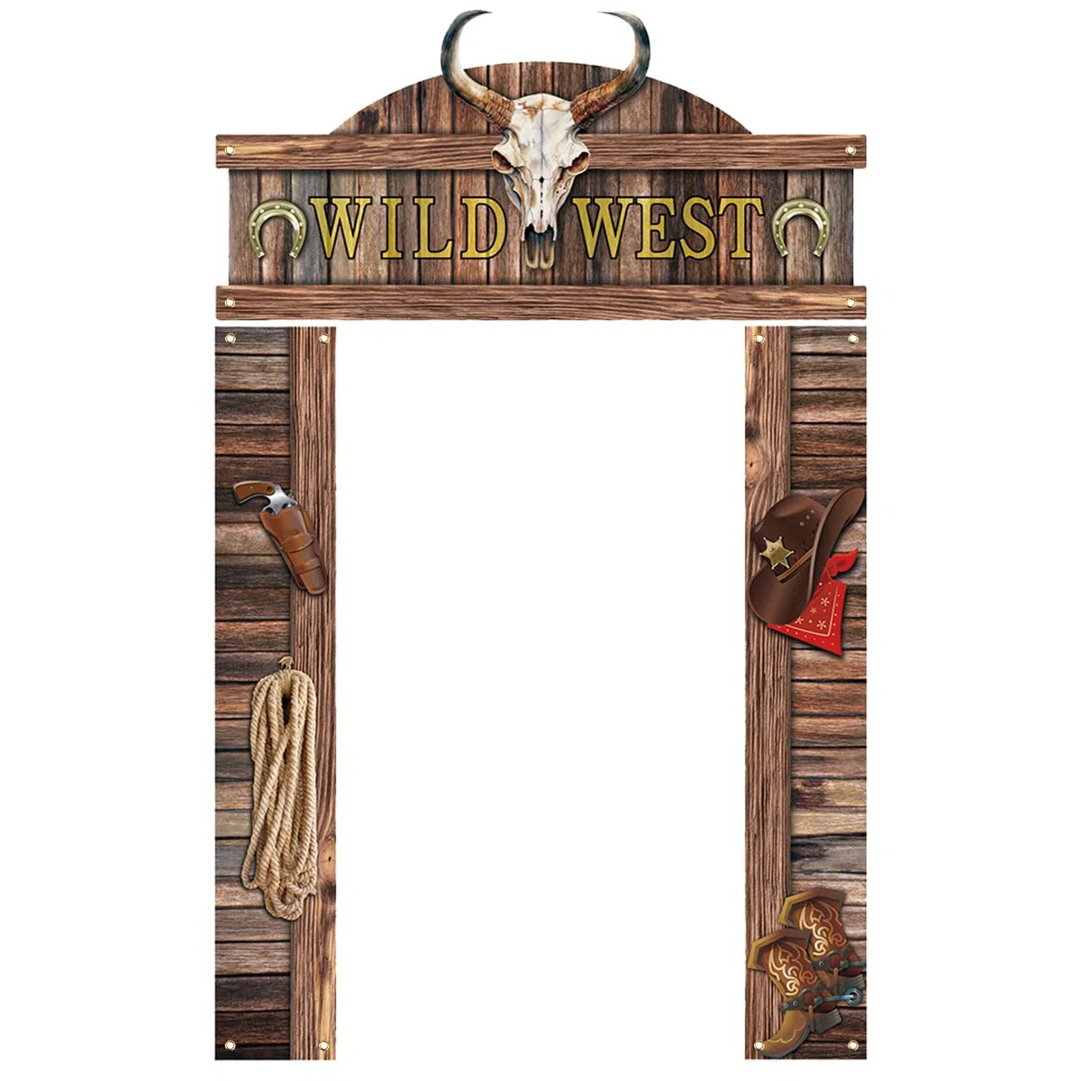 Decorazione per Porta Festa Cowboy Occidentale, Striscione per Porta Festa Selvaggio West Cartello Appeso Cowboy Accessori per Foto a Tema Western per Festa Rustica Cowboy