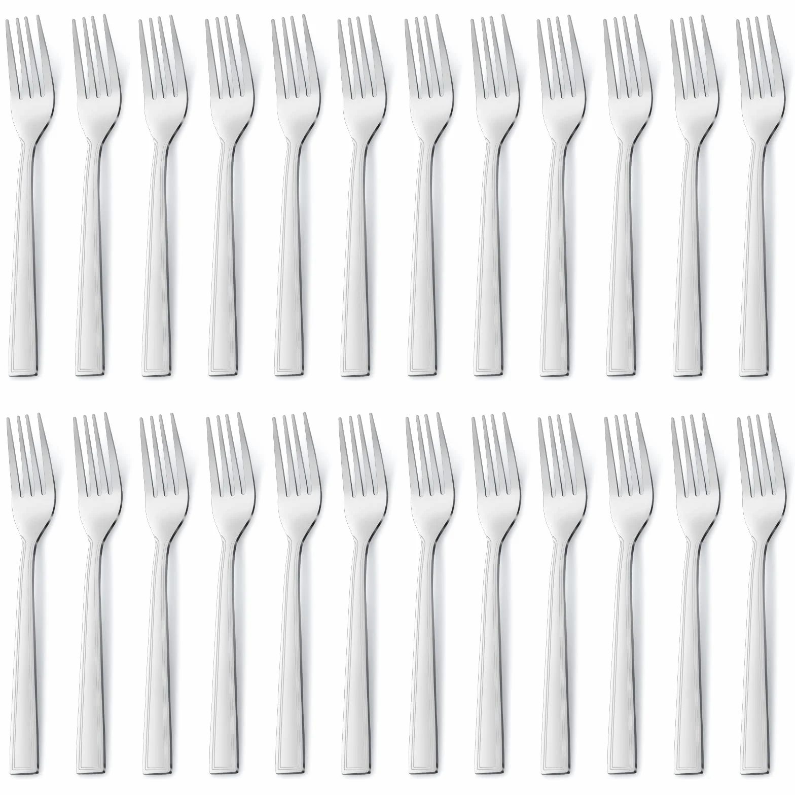 Forchette acciaio inox, Hunnycook 24 pezzi set forchette, forchette per posate adatte per la casa, il ristorante e l'esterno, lavabili in lavastoviglie