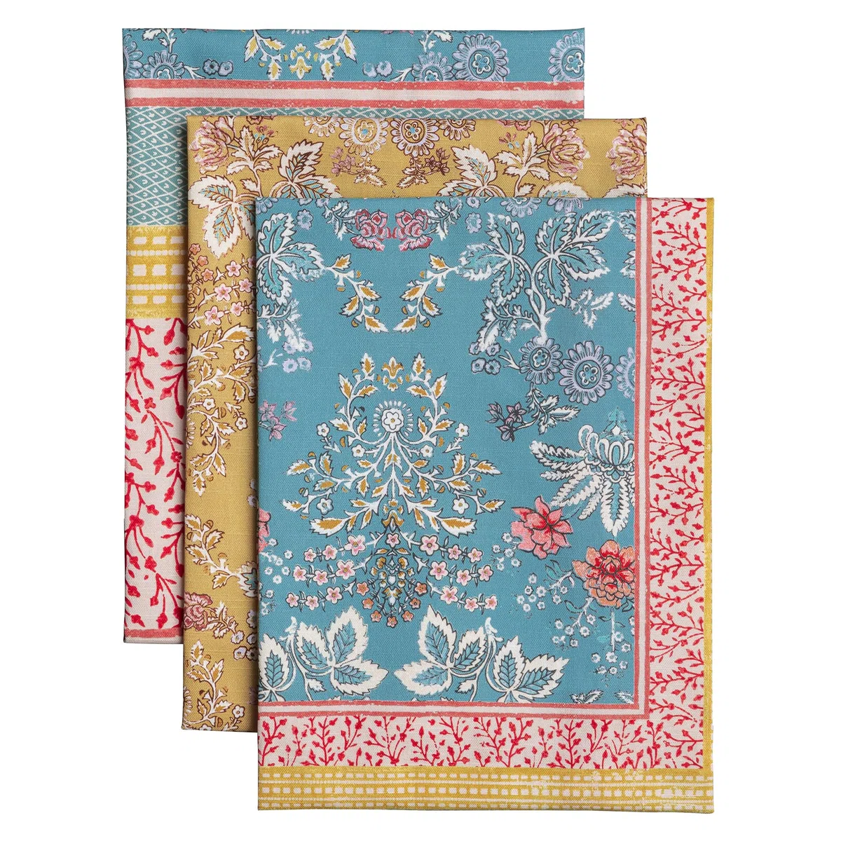 Maison d' Hermine Marquise 100% cotone Set di 3 strofinacci da cucina multiuso morbidi e assorbenti, strofinacci da bar, primavera/estate (50 cm x 70 cm)