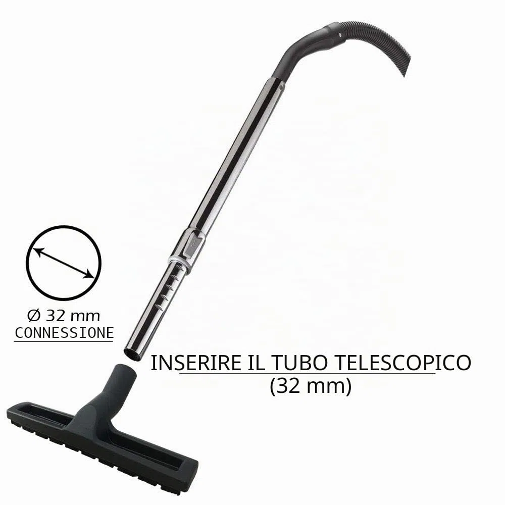 Premium Spazzola Parquet Per Aspirapolvere | con connettore da 32mm | adatto Per AEG, Electrolux, Einhell, Hoover, Kärcher, Nilfisk, Panasonic, Rowenta, ecc.