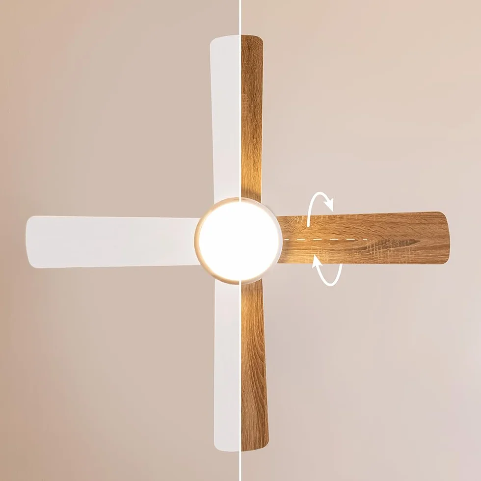 Cecotec Ventilatore da soffitto con luce EnergySilence Aero 4250 DC Fresh. 40 W, motore DC, diametro 42"con 4 pale reversibili, luce LED, telecomando, timer, 6 velocità