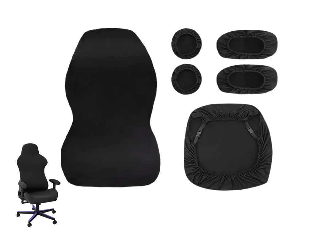 Rivestimento per Sedia da Gioco, 6 Pezzi Coprisedia da Gaming Elasticizzata, Copertura per Sedia da Gaming, Copri Sedia Gaming, Copertura per Sedia da Gaming, per Sedia Gaming, Sedie da Ufficio