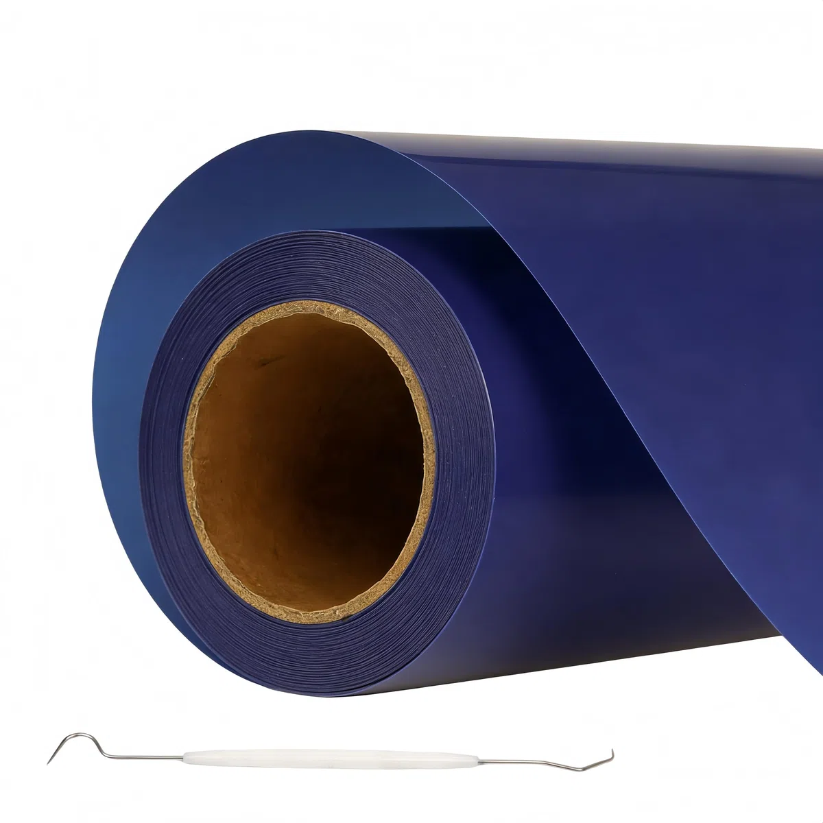 Vinile Termoadesivo per Tessuti 30,5 cm x 3 m,Pellicola per Plotter in Vinile a Trasferimento Termico,Facile da Tagliare e Eliminare per T-Shirt (Blu Scuro)