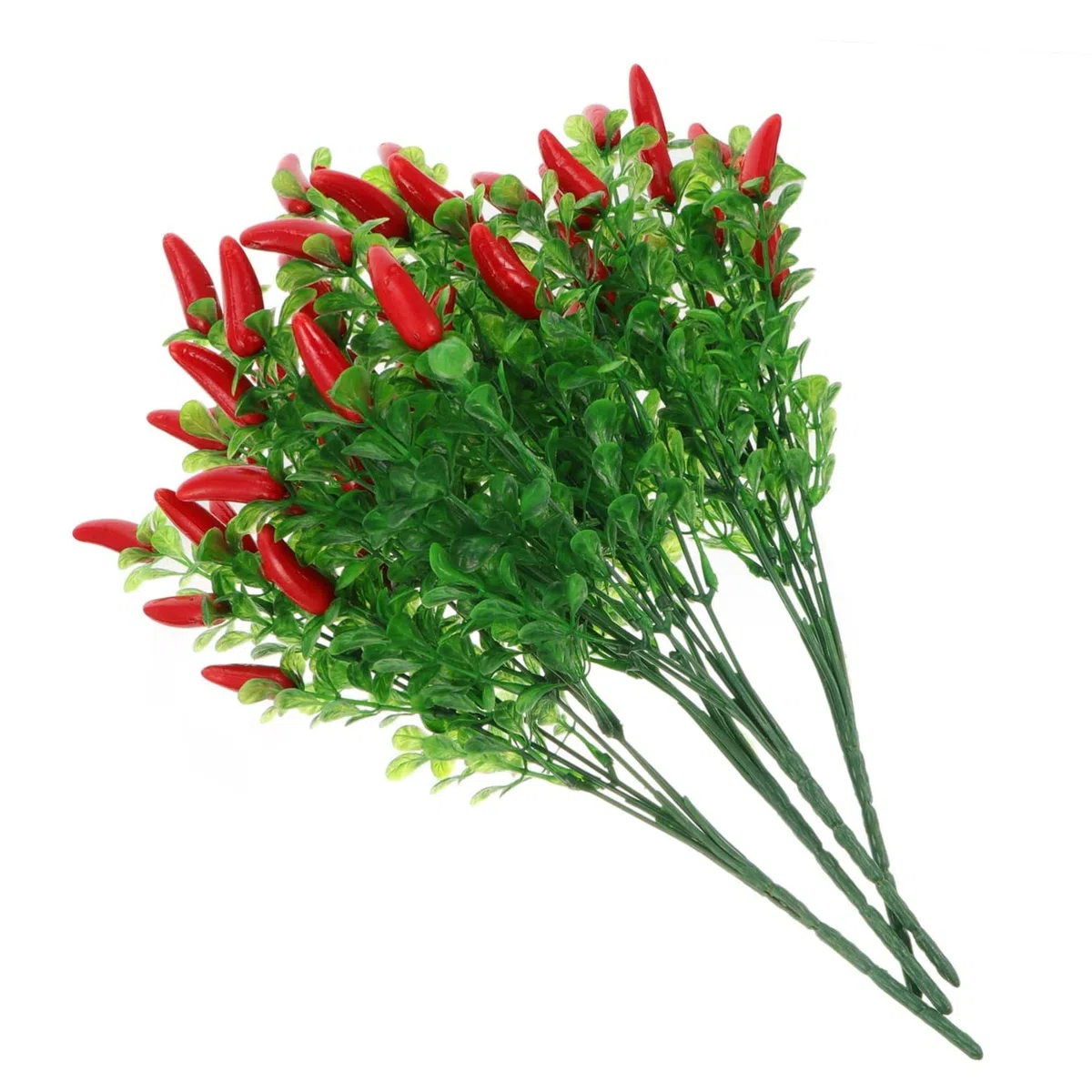 Ciieeo Bouquet di Peperoncini Finti in Plastica 4 Pezzi, Simulazione Realistica, Facile da Curare, Decorazione per Banchetti e Ambienti Esterni