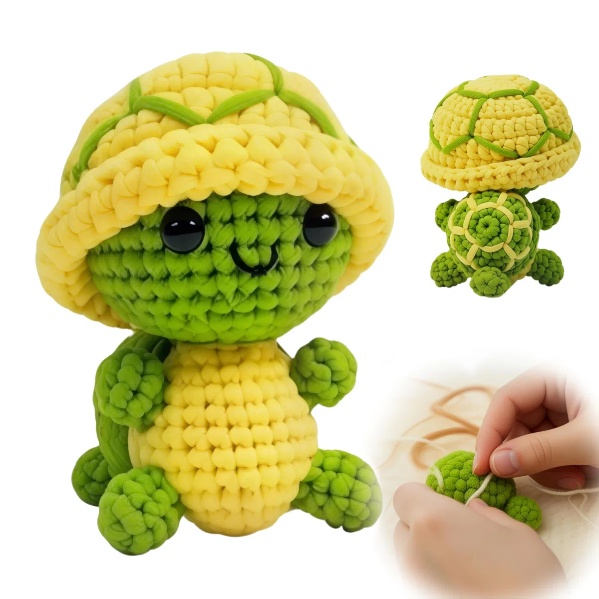 Kit Uncinetto Principianti,Crochet Kit Amigurum,Uncinetto Set Completo per Animali (con istruzioni),per adulti e bambini che Stanno Imparando l'uncinetto-Tartaruga