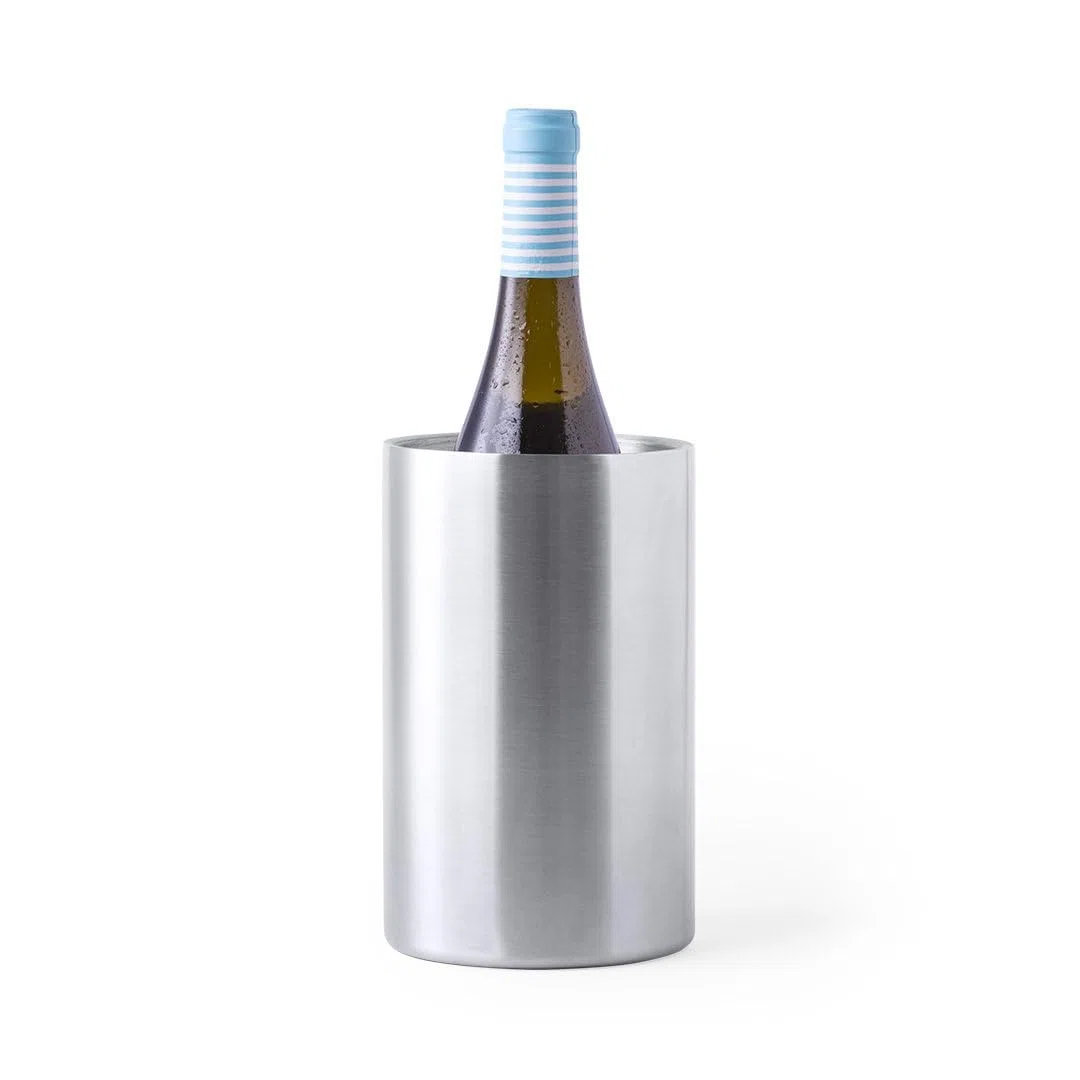 Portabottiglia Refrigerante Elegante - Raffredda e Mantiene Fresche le Tue Bevande - Ideale per Vino, Champagne e Bibite, Acciaio Inox, Portaghiaccio