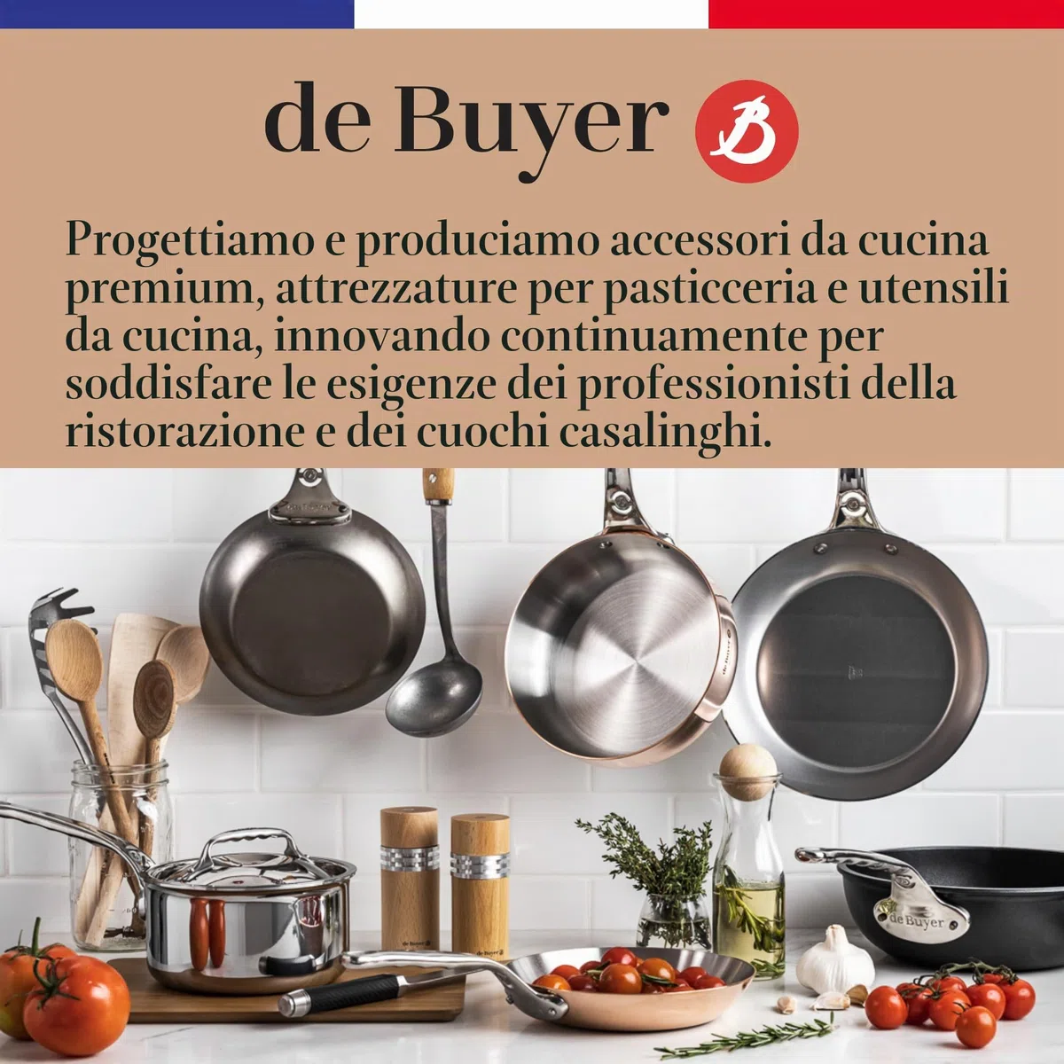 DE BUYER -7367.40 -piatto pasticceria alu. bordo perf p 40x30cm, Metallo