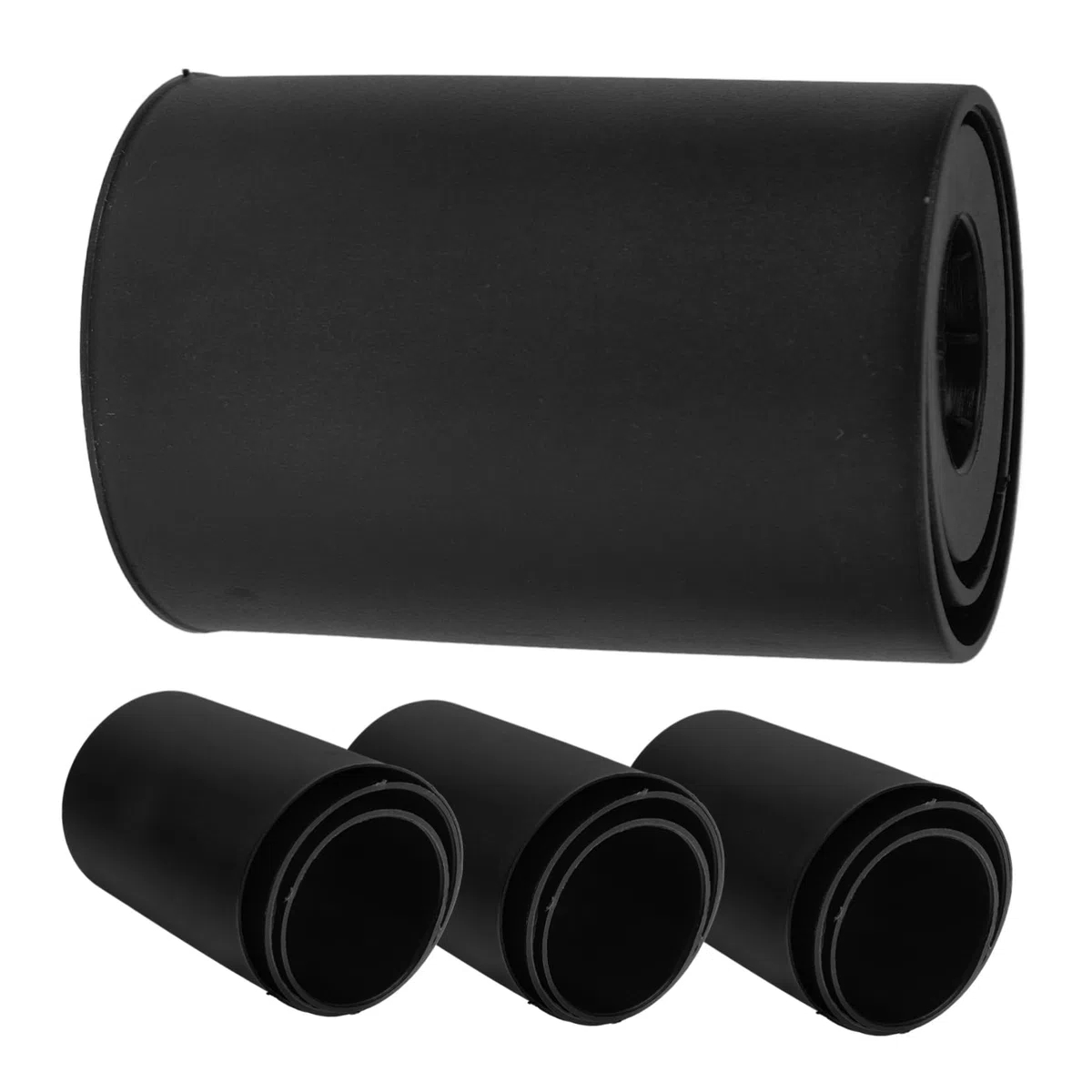 STOBOK Copri Cilindro Gas per Sedia Ufficio 4 Pezzi in Plastico Nero, Protezione Telescopica Antiscivolo Facile da Installare per Sedia da Ufficio Standard