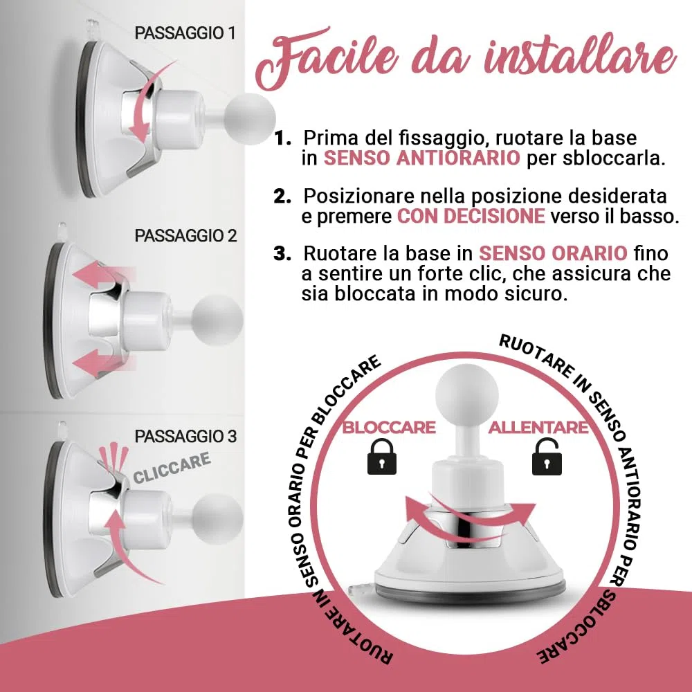 Mirrorvana Specchio ingranditore 10X per trucco con ventosa - specchio per ingrandimento portatile per truccarsi senza luce, magnifying makeup mirror - 16cm x 16cm (Quadrato)