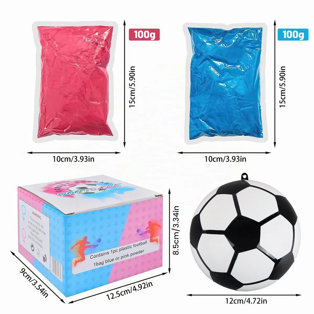 Pallone Gender Reveal Calcio, Pallone da Calcio per Baby Shower, Gender Reveal Party Pallone Calcio, Kit Pallone Baby Shower Calcio, Gender Reveal Pallone Calcio Baby Shower Boy or Girl