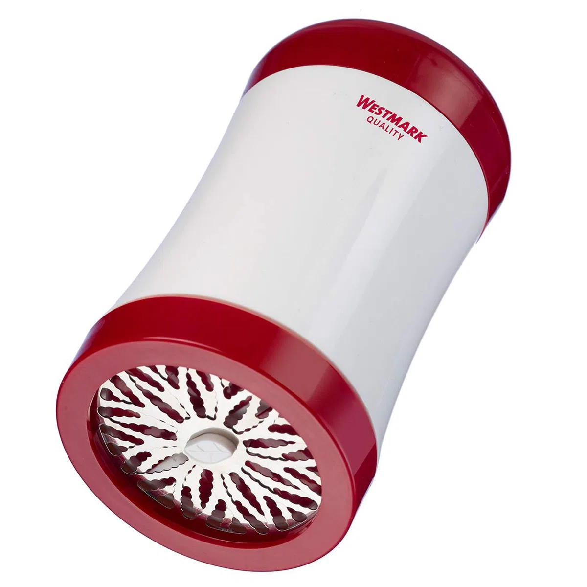 Westmark Macinino/Grattugia per formaggio, 2 in 1, Con dischi affilati intercambiabili, 7,5 x 7,5 x 13,4 cm, Acciaio inox/Plastica, Bianco/Rosso, 11602260