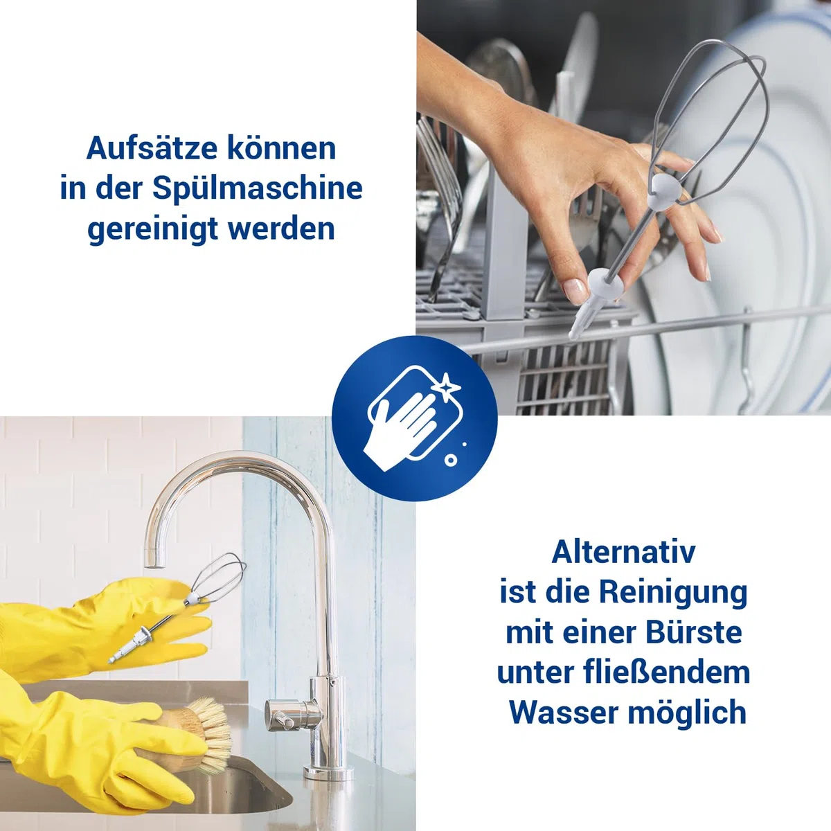 VIOKS Frusta per frusta a destra sinistra di ricambio per Bosch Siеmens 659596 00659596 - frusta per mixer manuale CleverMixx MFQ3010 MFQ3020 MFQ3030 MFQ3030GB myMix MQ95010N MQ95020N
