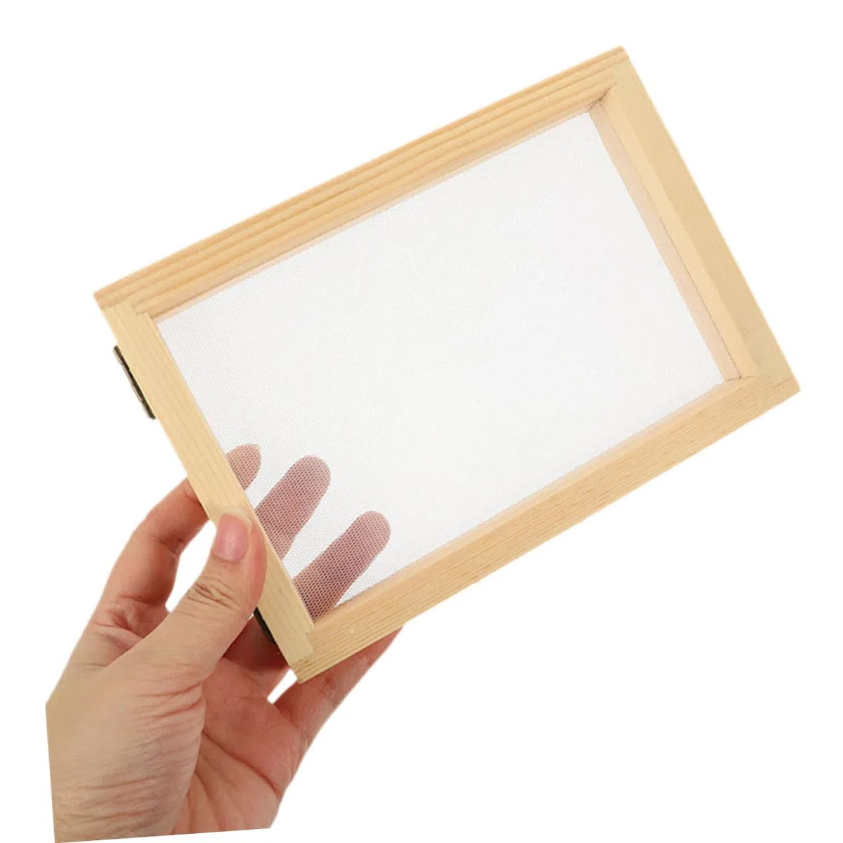 VILLCASE 10 Pezzi Cornice in Legno per Creazione Carta Fatta Mano Kit Fai da Te per Telaio Artigianale in Legno Naturale Resistente e Facile da per Attività Educative Famiglia
