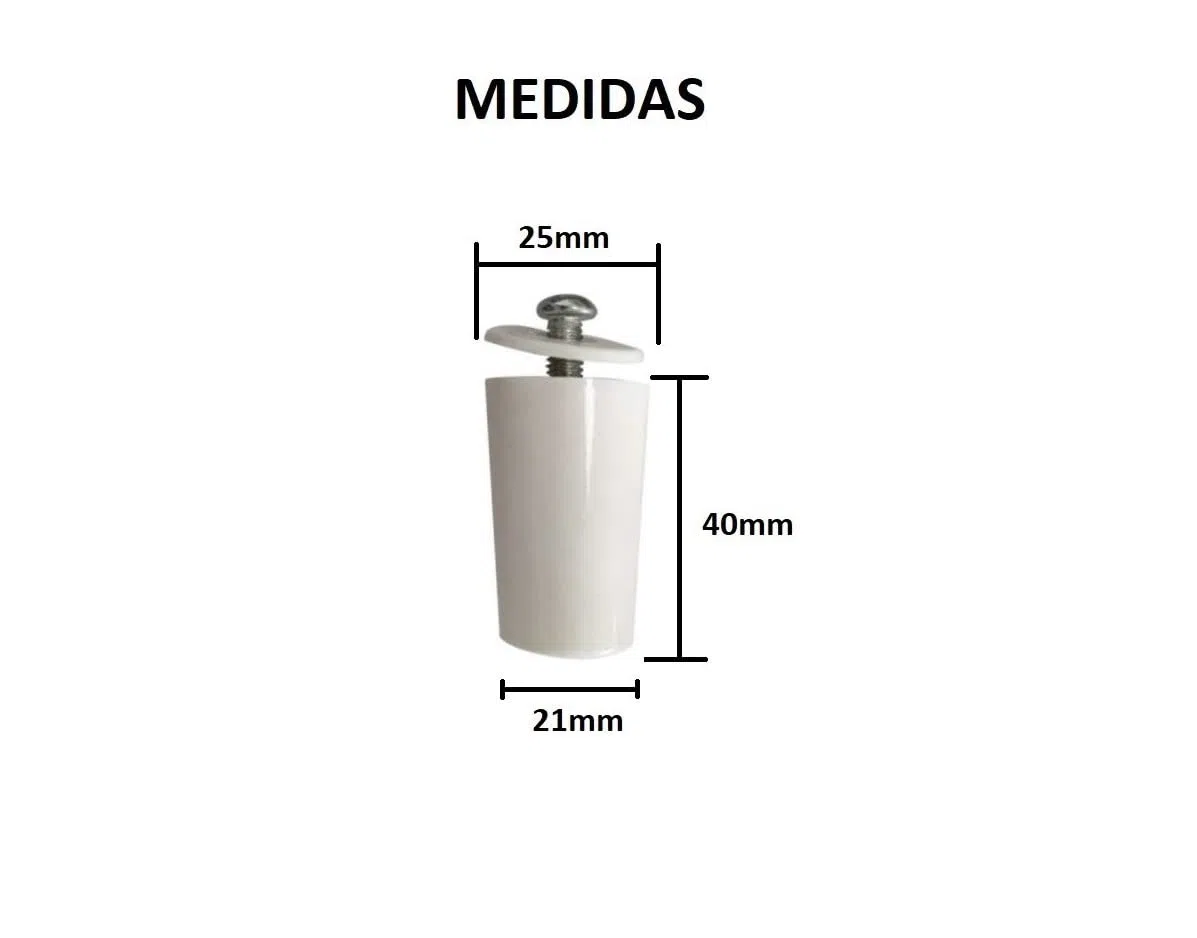Fermi per Tapparelle bianchi 40 mm - Tappi per tende bianchi - Include viti e rondelle (20 pezzi)