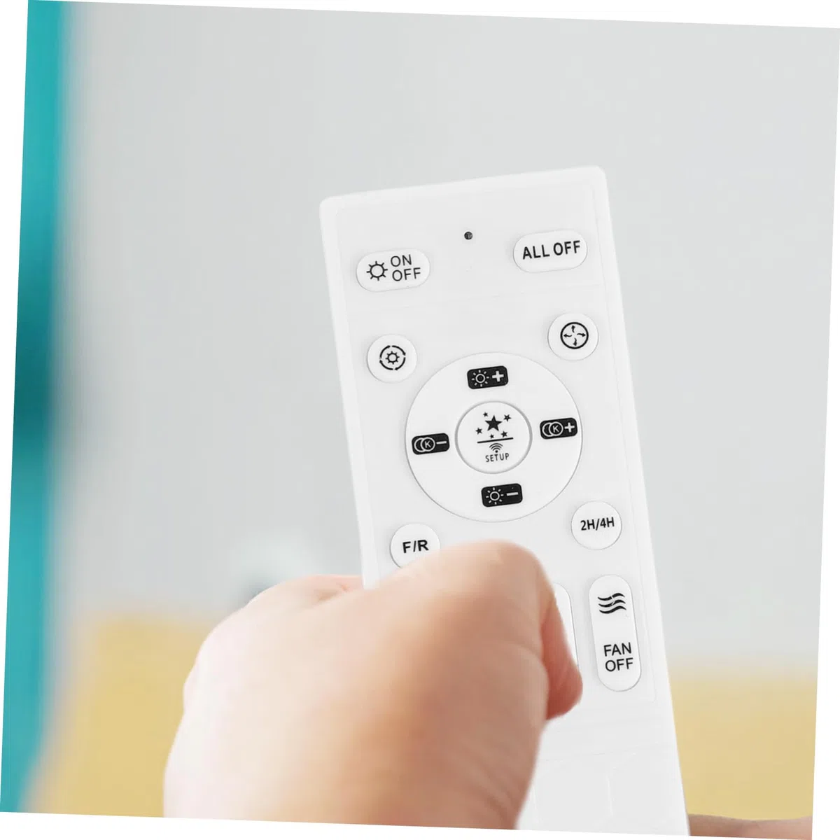 Toddmomy Telecomando Wireless Controllo della Velocità e Regolazione della Luce per Ventilatore da Soffitto Plastica Bianca, per Creare Un'ambiente in Camera da Letto