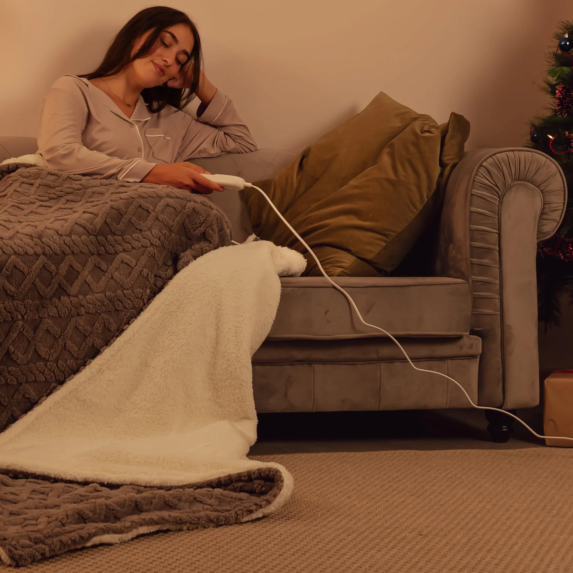 Cecotec Coperta Elettrica Termica HeatConfort ThermalBlanket Sherpa(160 x 130). Coperta Termica con Spegnimento Automatico, 9 Livelli di Temperatura Regolabili e flanella morbida. Calore Comodo