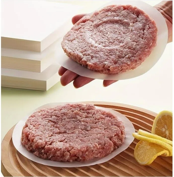 Dischi Hamburger 500 Fogli Carta da Forno Rotonda Antiaderente per perfetti Burger, Hamburger, Cheeseburger, Fricadelle, Polpete, Padella, Barbecue. (Diametro: 10 CM.)