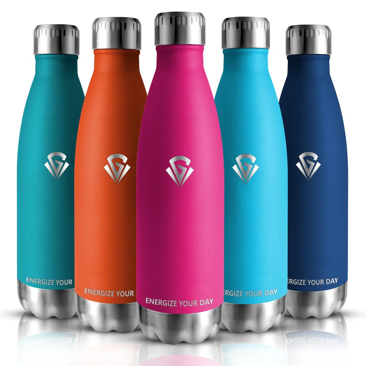 Grsta Borraccia Termica - 500ml - Acciaio Senza Perdite, Bottiglia Termica, Senza BPA, Palestra Mezzo, Inox per Scuola,Yoga, Ufficio