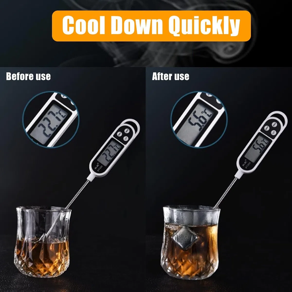 8 cubetti di ghiaccio riutilizzabili in acciaio inox, adatti per alimenti, in acciaio inox, pietre di ghiaccio, accessori per bar, cocktail, rocce di gin