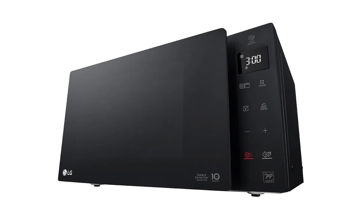 LG MH6535GIB Forno Microonde Smart Inverter con Grill al Quarzo, 25 Litri, 1150 W, Programmi Automatici, 5 Livelli di Potenza Regolabili - Nero Fumè
