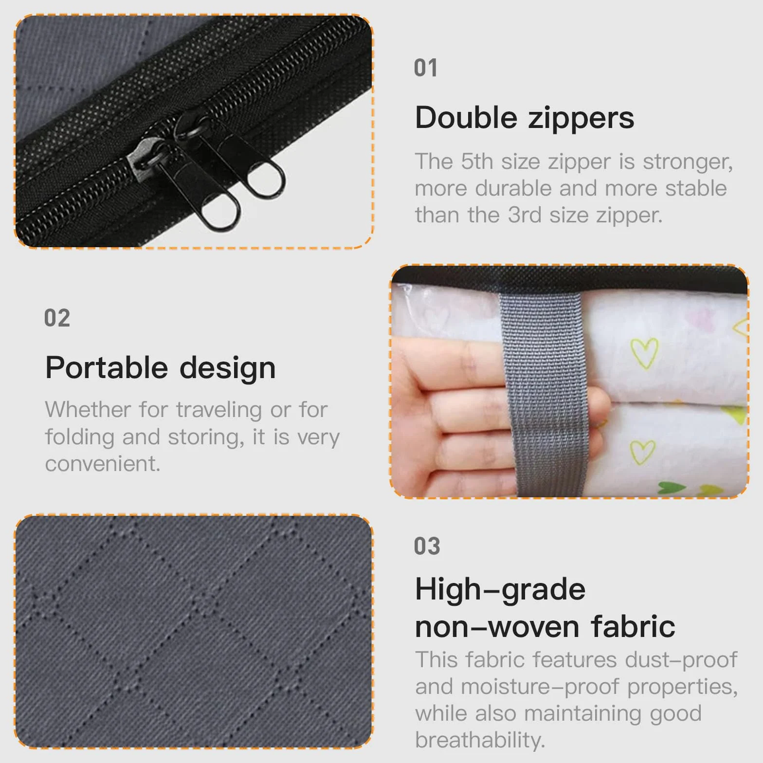 4 Pezzi Scatole Sotto Letto Contenitore 60x45x15cm Contenitori Sottoletto con Finestra di Osservazione e Maniglia per Piumoni, Lenzuola, Vestiti per Camera da Letto, Armadio