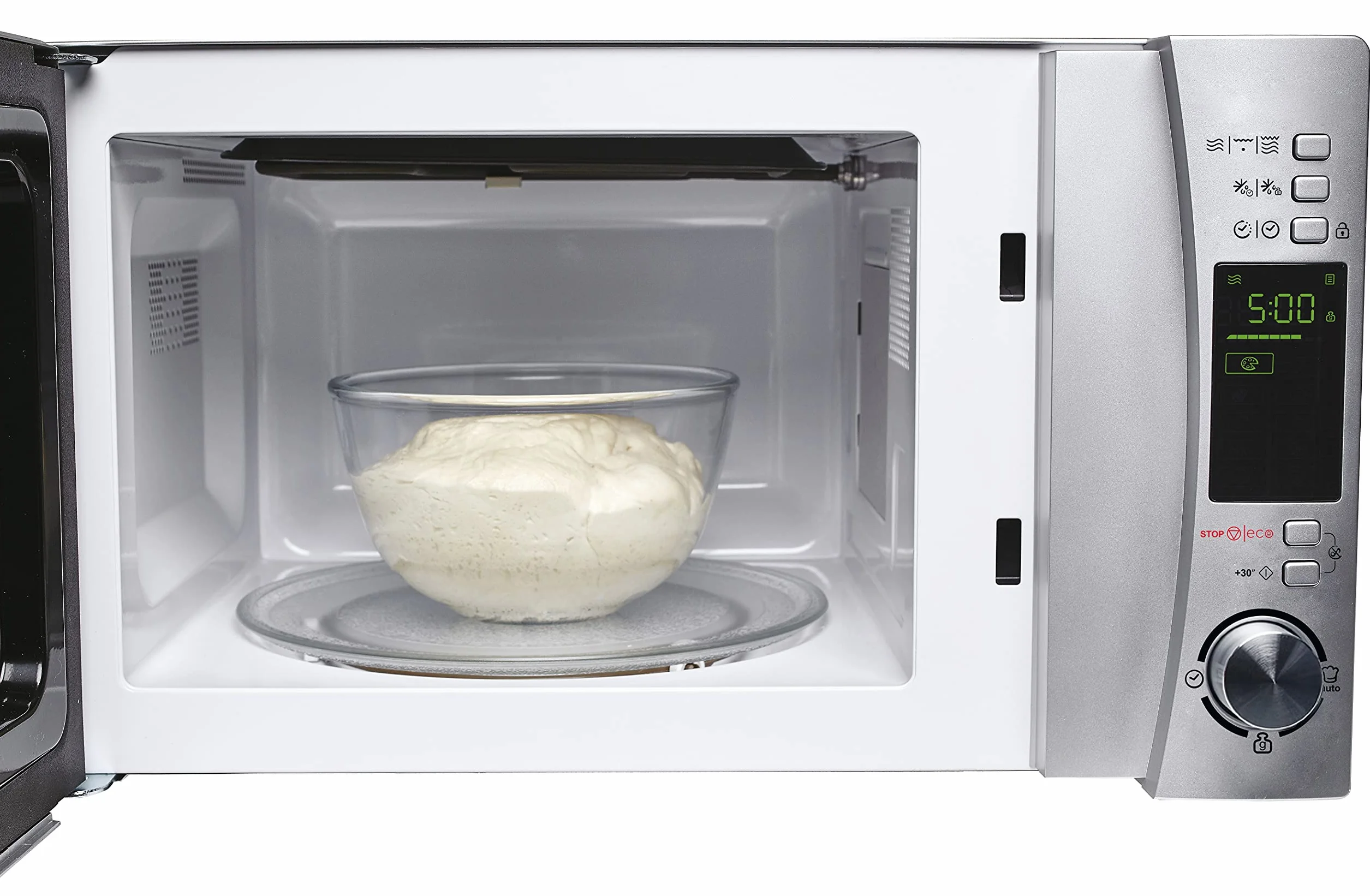 Candy COOKinAPP Forno a Microonde con Grill, 20 Litri, 700W, 40 Programmi, App Simply-Fi, Funzione Defrost e Start Express, Child Lock, Libera Installazione, 44 x 35,75 x 25,9 cm, Argento - CMXG20DS