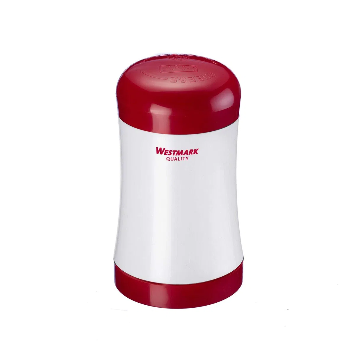 Westmark Macinino/Grattugia per formaggio, 2 in 1, Con dischi affilati intercambiabili, 7,5 x 7,5 x 13,4 cm, Acciaio inox/Plastica, Bianco/Rosso, 11602260