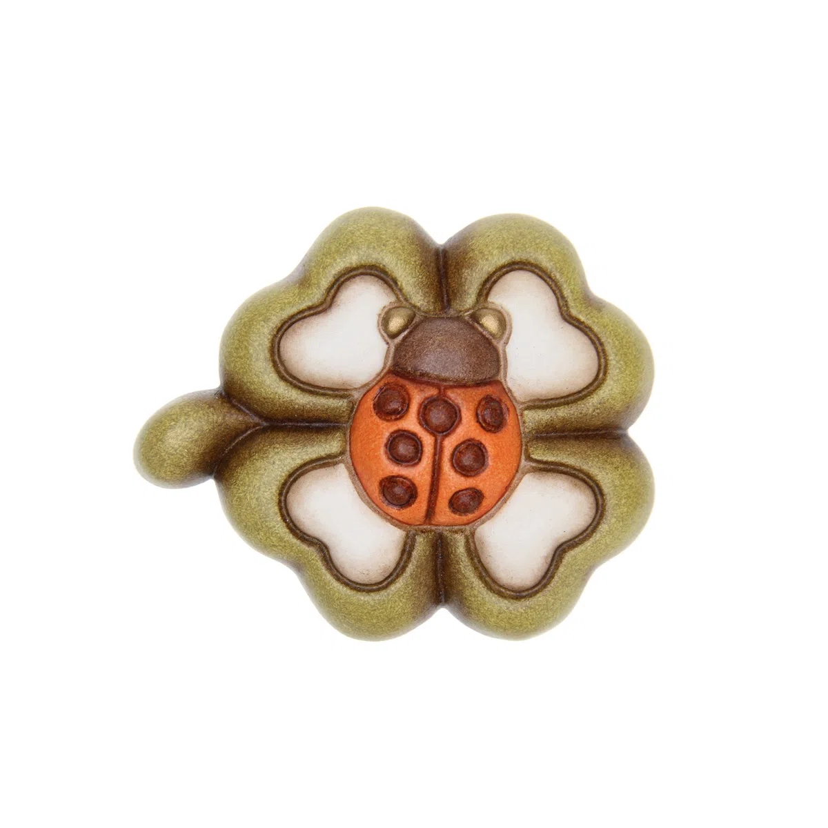 THUN - Magnete con Quadrifoglio Ceramica 5 x 5,2 cm