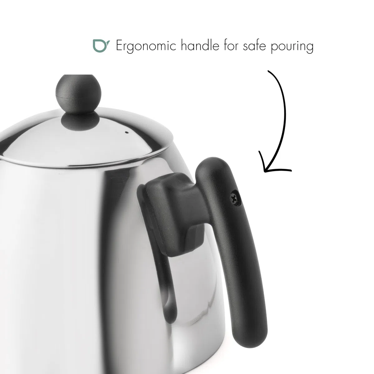 Bredemeijer – Teiera Classic – 1,2 L – Acciaio Inox – Dettagli Neri