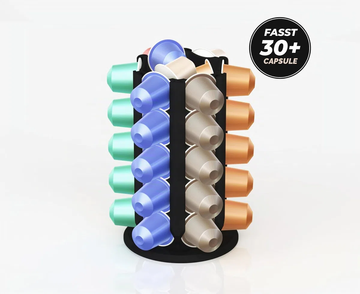 NewGround Designs Portacapsule per Nespresso (30+ capsule) - Dispenser di capsule, supporto per capsule, capsule, torre