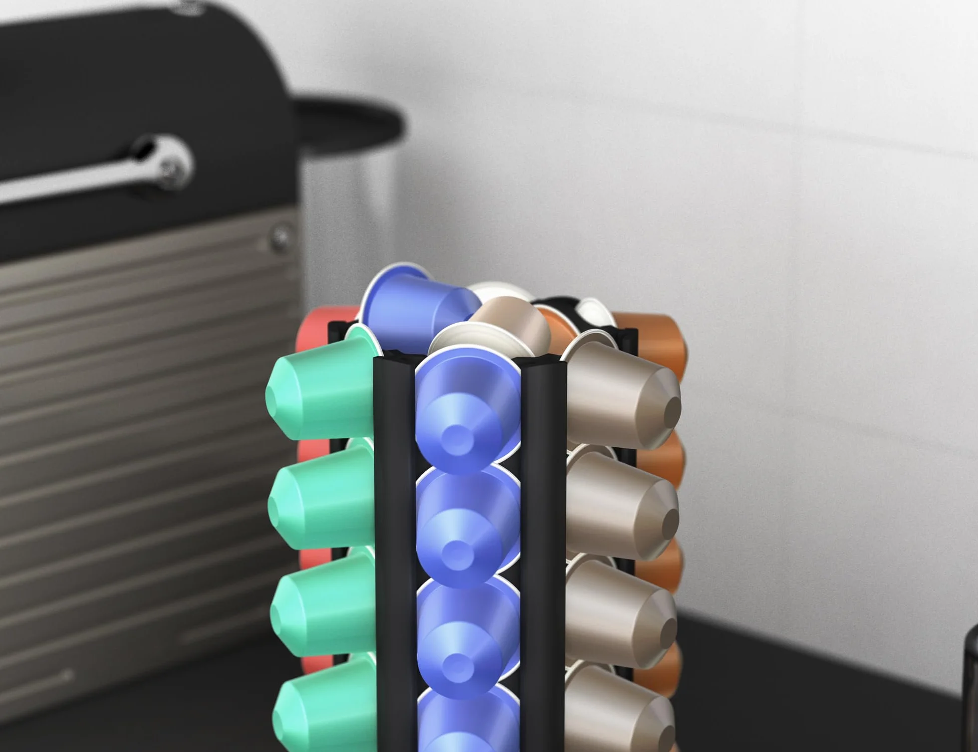 NewGround Designs Portacapsule per Nespresso (30+ capsule) - Dispenser di capsule, supporto per capsule, capsule, torre